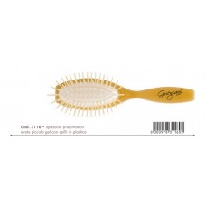 SPAZZOLA PNEUMATICA OVALE PICCOLA GEL CON SPILLI IN PLASTICA